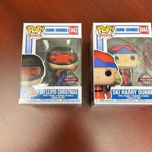 Harry and Lloyd (Dumb and Dumber) Ski funko pop set. #1043 and #1044